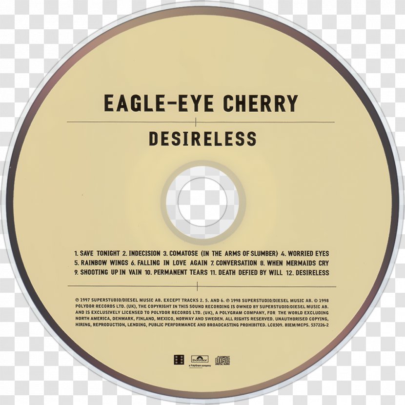 Compact Disc Desireless Album Falling In Love Again Save Tonight - Tree - Eagle Eye Transparent PNG