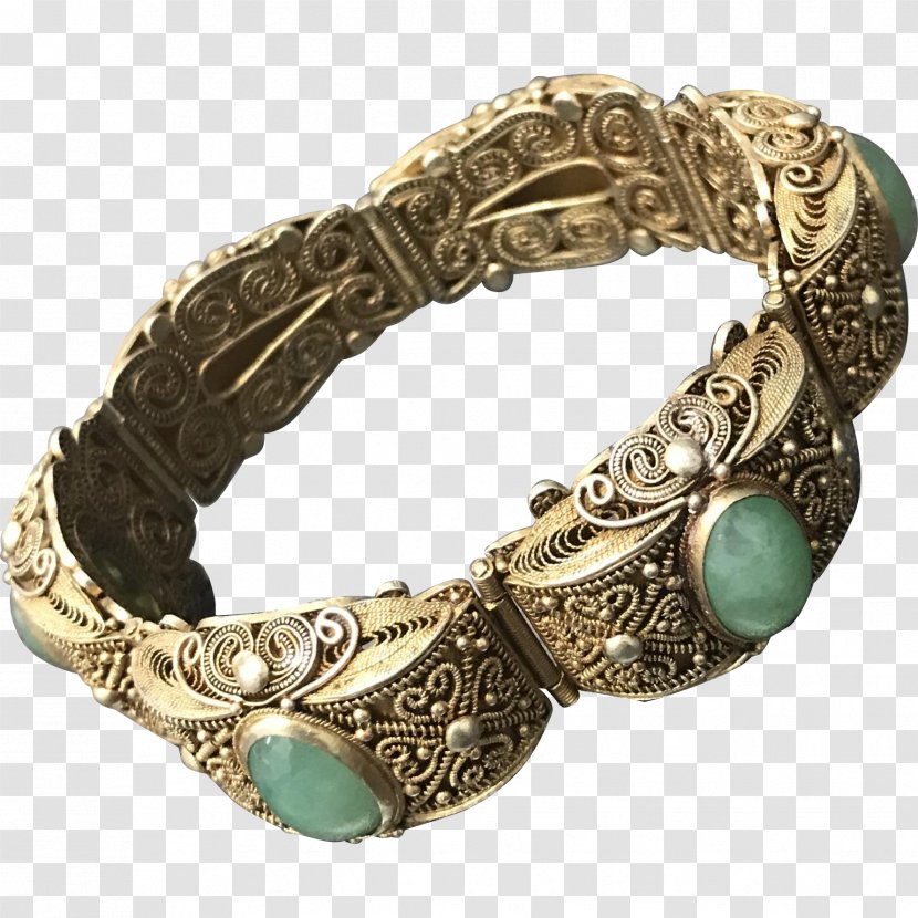 Turquoise Bracelet Bangle Jade Jewellery - Filigree Transparent PNG
