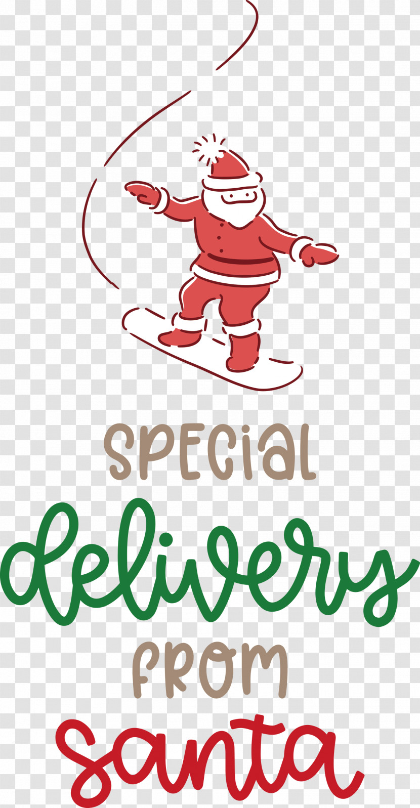 Special Delivery From Santa Santa Christmas Transparent PNG