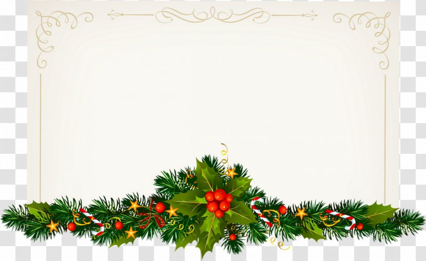 Christmas Tree Garland Ornament Santa Claus Day - Branch Transparent PNG