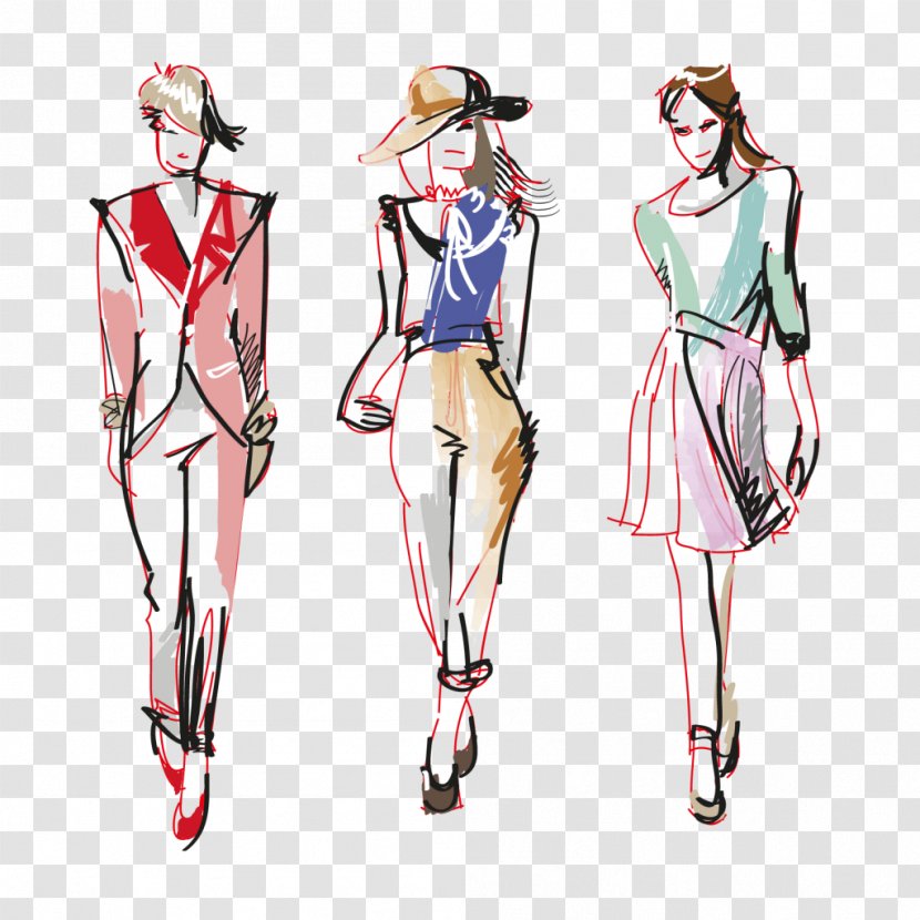 Drawing Fashion Illustration - Flower Transparent PNG