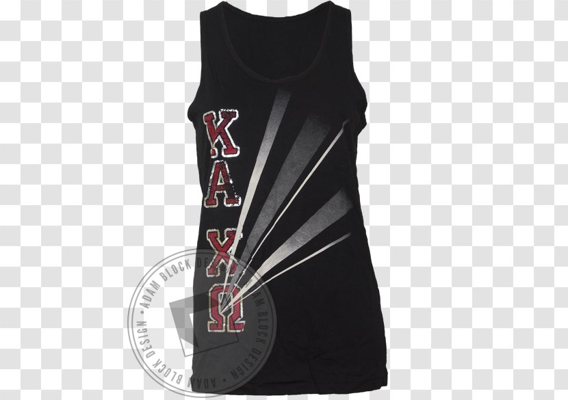 Gilets T-shirt Sleeveless Shirt Neck - Black M - Chi Omega Transparent PNG