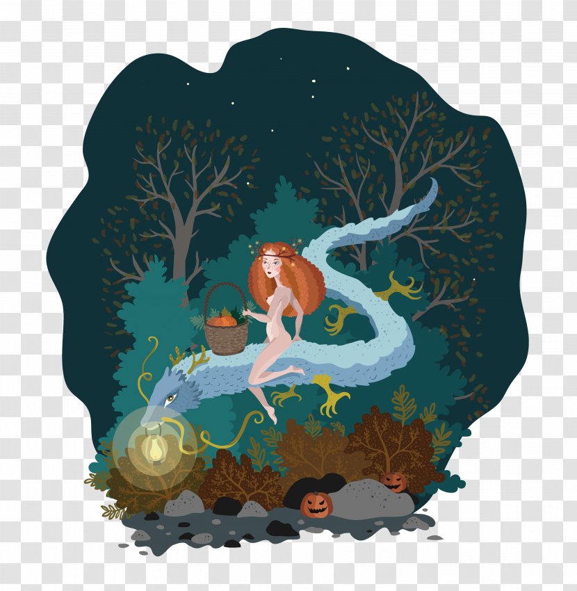 Mermaid Cartoon - Wildlife - Furniture Transparent PNG