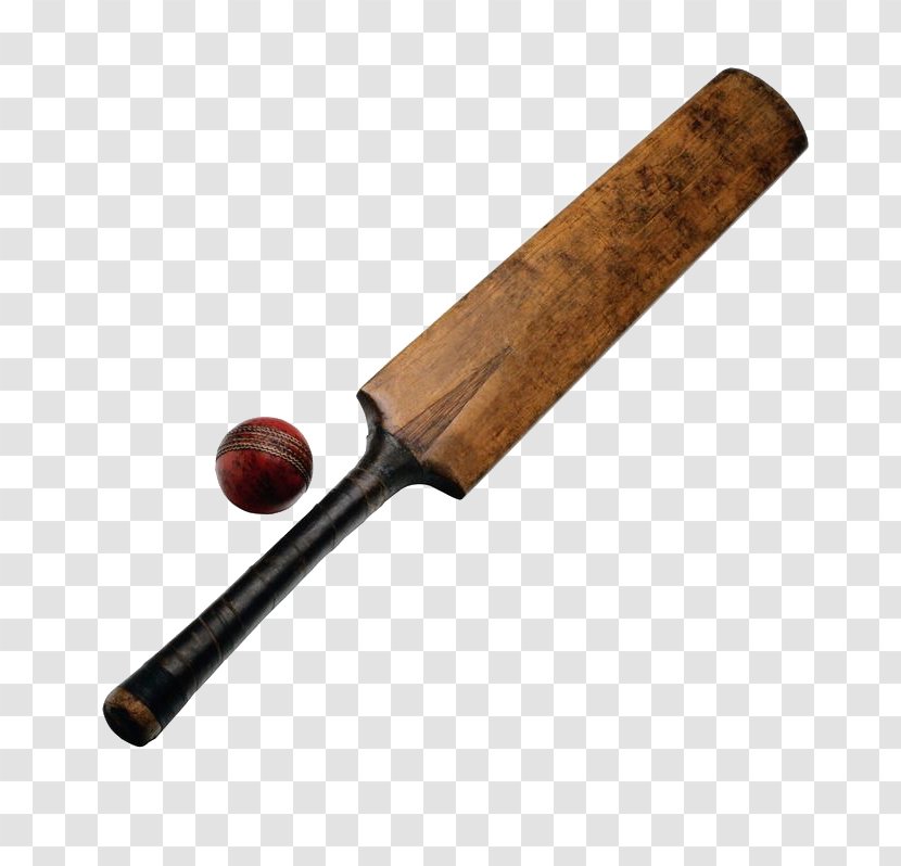 Cricket Bat Stump Ball Batting - Wooden And Transparent PNG