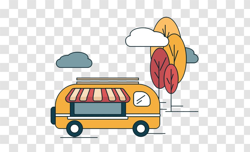 Cartoon Clip Art - Yellow - Tourist Bus Transparent PNG