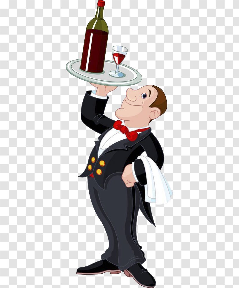 Waiter Cartoon Illustration - Drawing - Bar Bartender Transparent PNG
