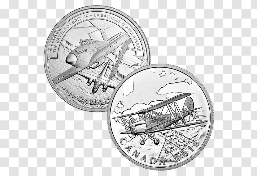 Coin Battle Of Britain Second World War United Kingdom Short Stirling - Royal Air Force - Poppy Field Transparent PNG