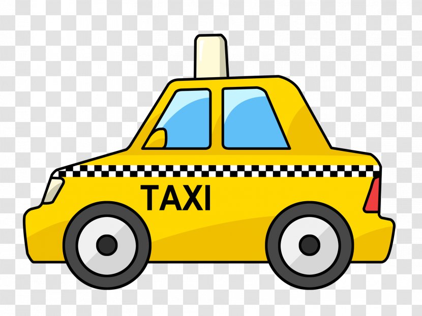 Taxi Cartoon Yellow Cab Clip Art - Compact Car Transparent PNG
