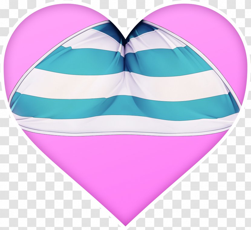 Turquoise Line - Heart Transparent PNG