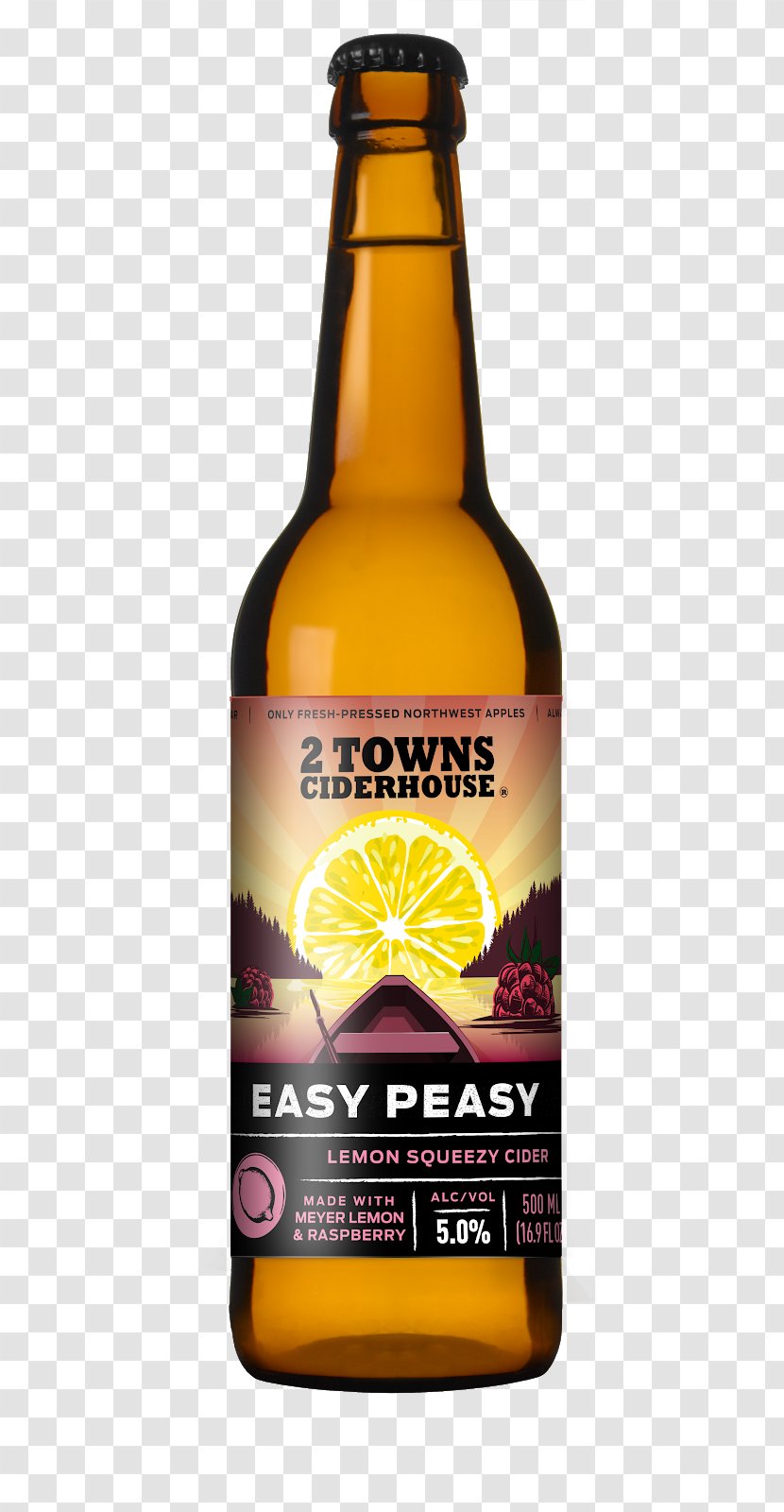 2 Towns Ciderhouse Beer Corvallis Perry - Alcohol By Volume - Homemade Lemon Transparent PNG