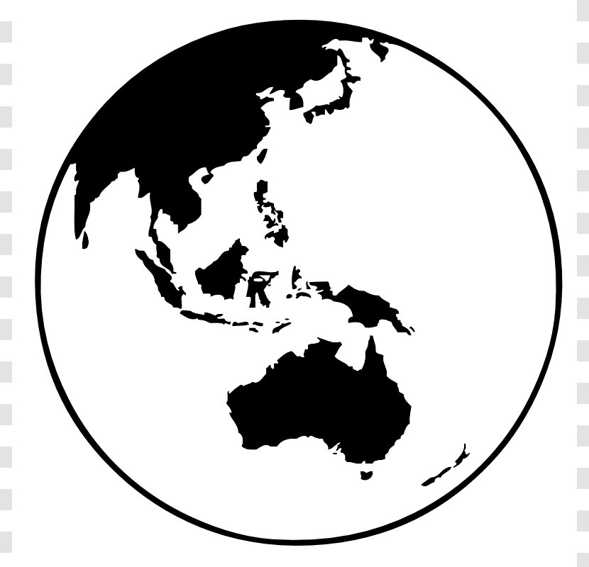 Earth Globe Black And White Clip Art - World Transparent PNG