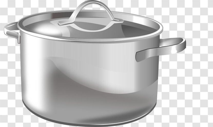 Cookware And Bakeware Induction Cooking Crock Clip Art - Gumbo - Stainless Steel Pot Transparent PNG