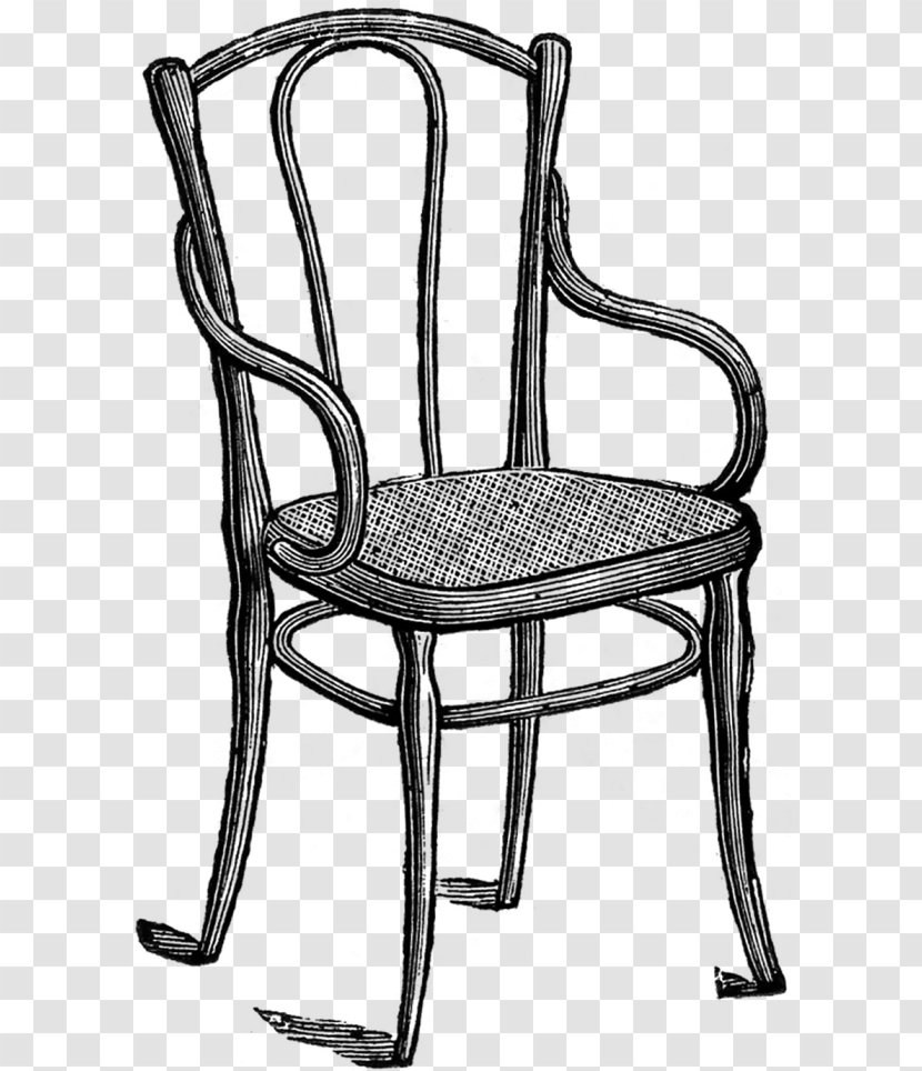 Drawing Chair Gravur Reverend J W Simpson - Outdoor Table Transparent PNG