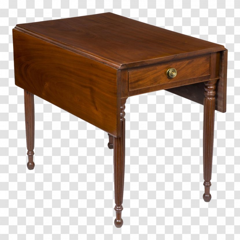 Bedside Tables Mahogany Drawer Drop-leaf Table - Wood - Antique Transparent PNG