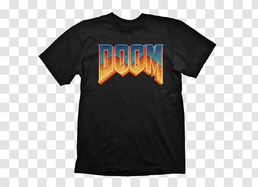 DOOM T-shirt Top Sleeve - Black - Doom Transparent PNG