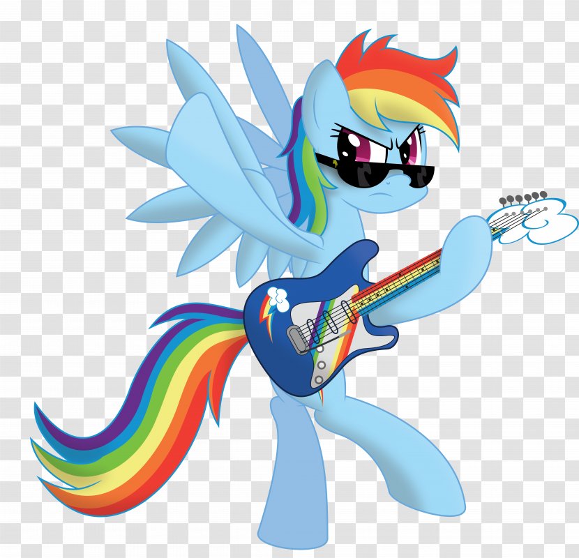 Pony Rainbow Dash Rarity Pinkie Pie Applejack - Animal Figure - Guitar Transparent PNG