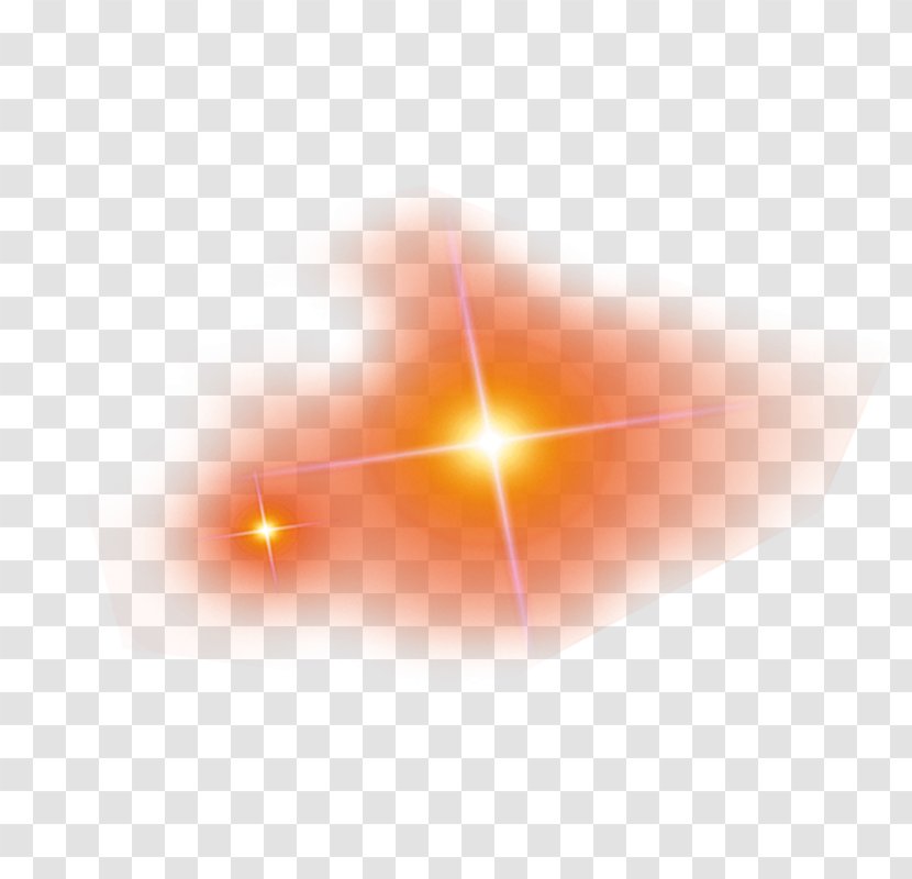 Yellow Star Light Halo Effect Element - Triangle Transparent PNG
