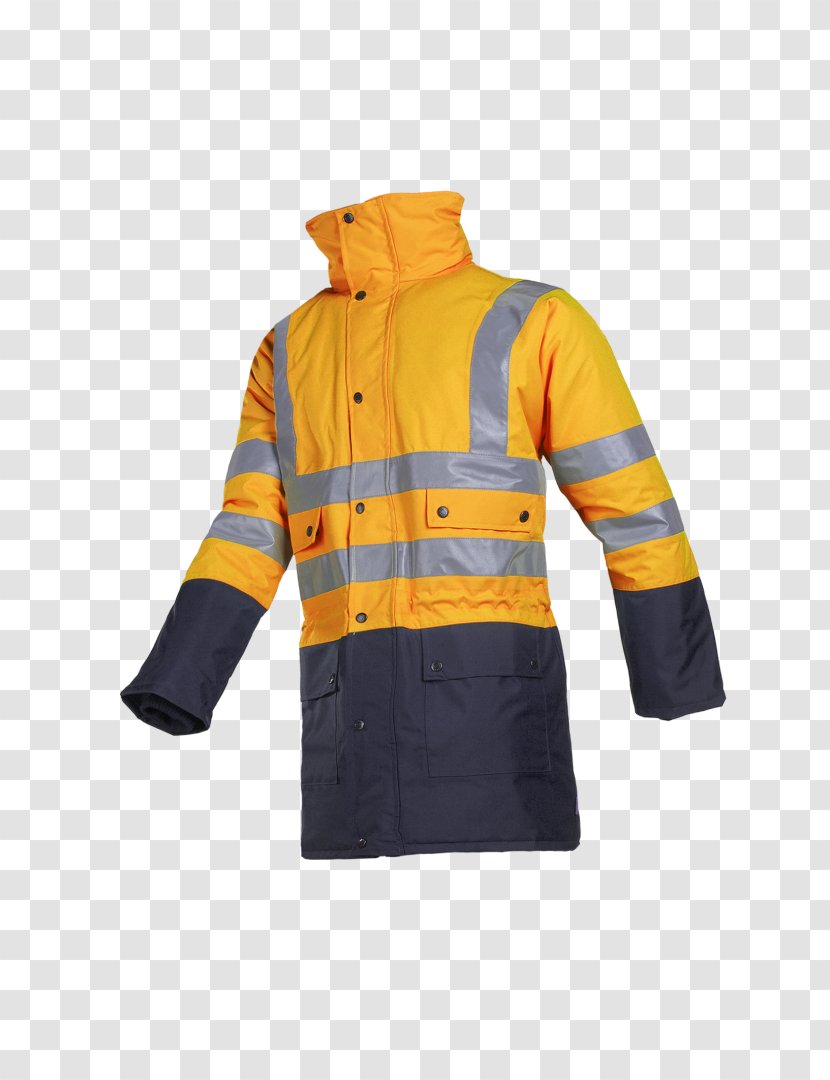Jacket High-visibility Clothing Workwear Raincoat - Yellow - Vis With Green Back Transparent PNG