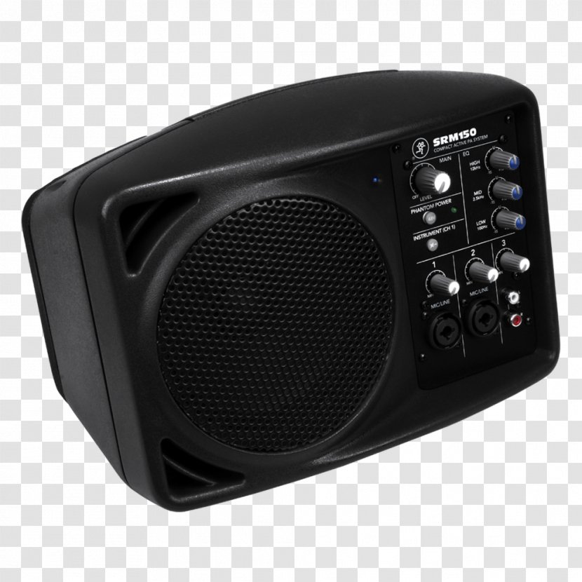Microphone Loudspeaker Powered Speakers Public Address Systems Mackie - Subwoofer - Stage Light Transparent PNG