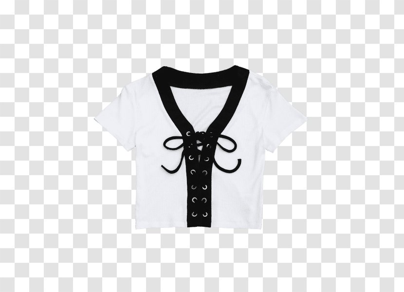 T-shirt Sleeve Clothing Collar - Crop Top - Open Toe Tennis Shoes For Women Transparent PNG