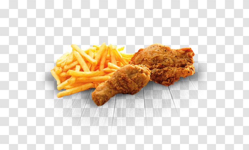 French Fries Chicken Nugget Crispy Fried KFC Fast Food - Pizza Transparent PNG