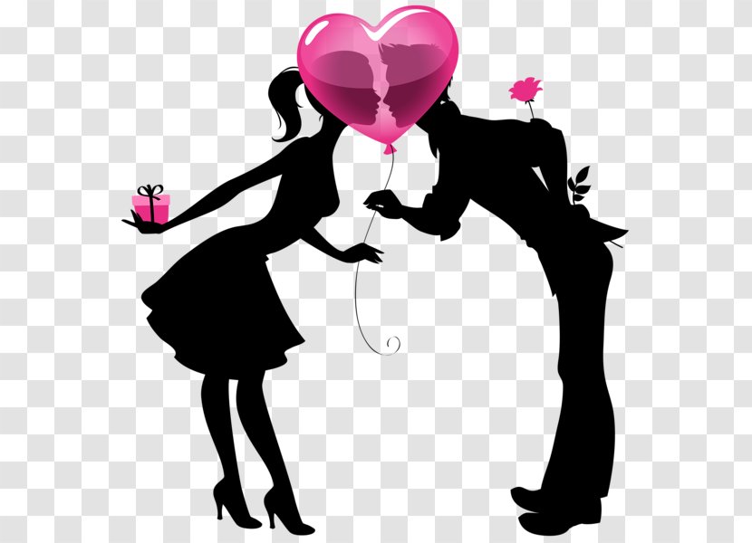 Valentine's Day Heart Couple Clip Art - Watercolor - Love Transparent PNG