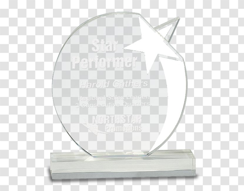 Trophy Award Star Crystal Glass - Engraving Transparent PNG