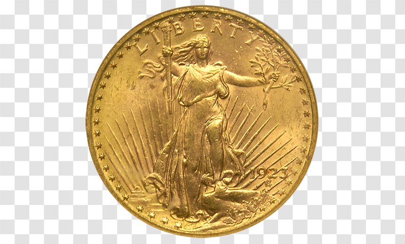 Saint-Gaudens Double Eagle Gold Coin - Silver Coins Transparent PNG