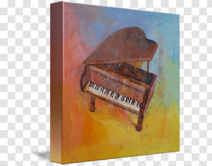 Piano Painting Canvas Print Art - Silhouette - Toy Transparent PNG