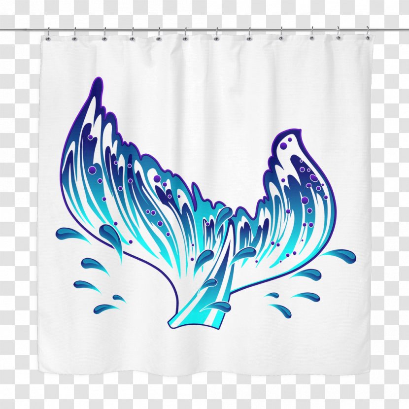 Textile Mermaid Douchegordijn Shower Curtain - Purple Transparent PNG