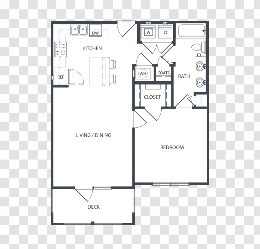 Studio Apartment House Square Foot Renting - Plan Transparent PNG