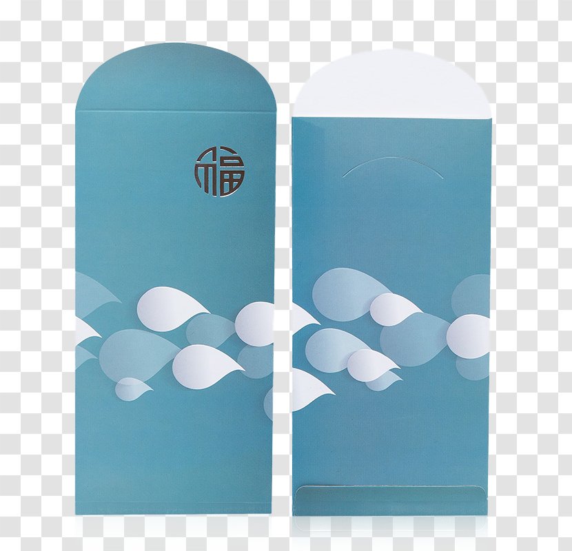 Red Envelope Gratis Gift - Blue Personalized Blessing Transparent PNG
