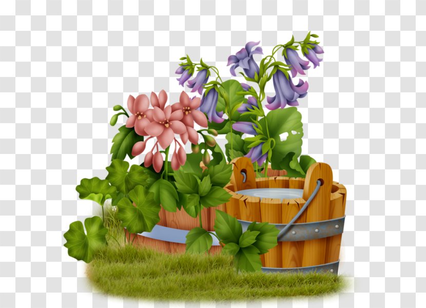 Floral Design - Vous Souhaite Une - Flowers And Buckets Transparent PNG