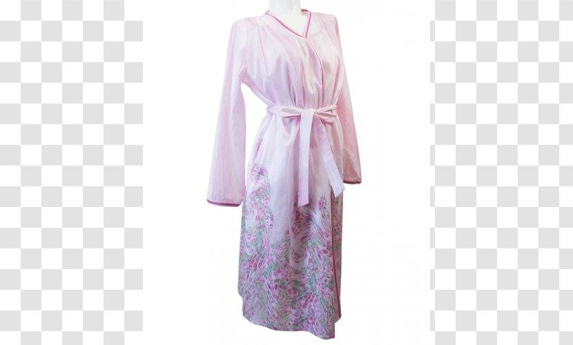 Robe Satin Dress Sleeve Pink M Transparent PNG