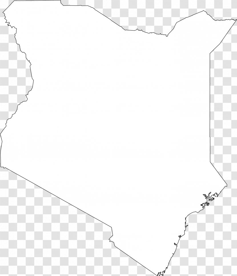 Blank Map Kenya Drawing - Area Transparent PNG