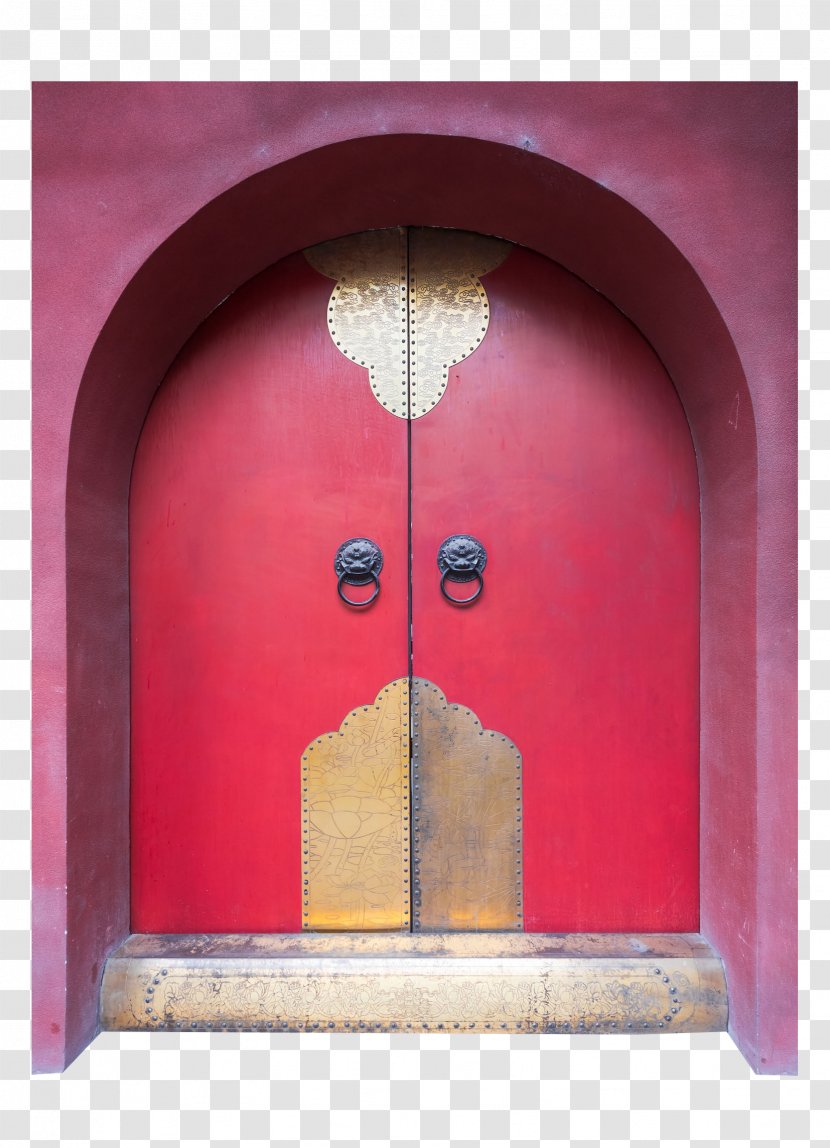 U5927u7d05u9580 Door Arch Stock Photography Red - China - The Is Inlaid With Gold And Antique Dahongmen Transparent PNG