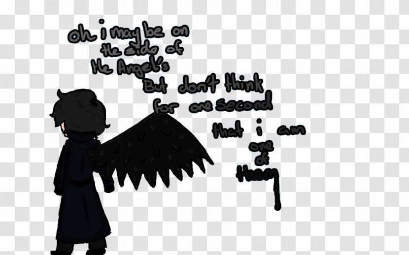 White Character Animated Cartoon Font - Black M - Angels Of Death Transparent PNG