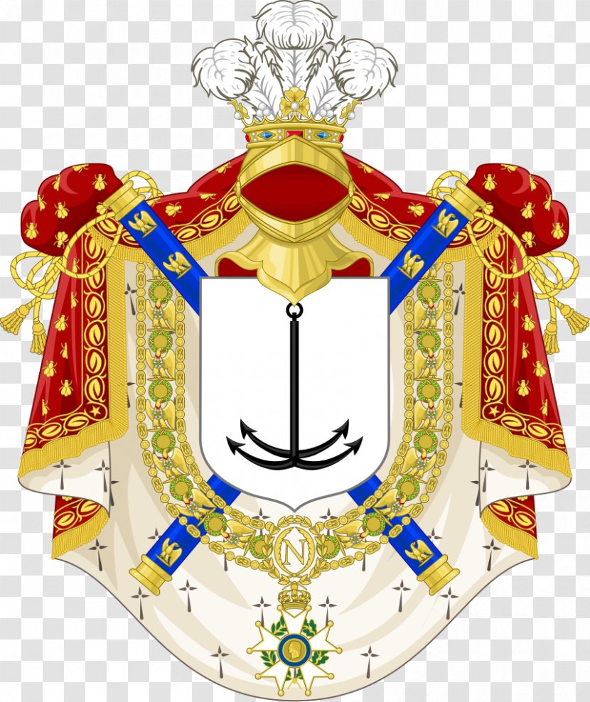Grand Duchy Of Frankfurt First French Empire Coat Arms House Bonaparte - Ecu Transparent PNG