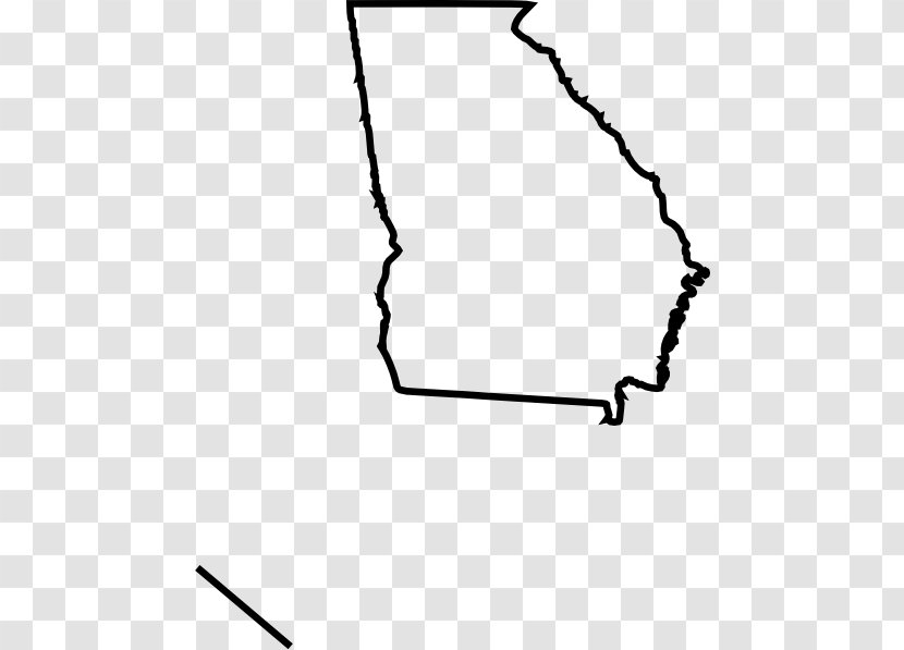 Flag Of Georgia Ridge-and-Valley Appalachians Map Clip Art - Mercator Projection - Outline Transparent PNG