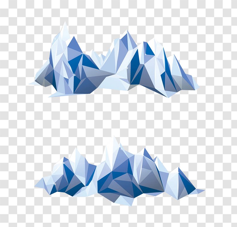 Polygon Mountain Geometry Euclidean Vector - Symmetry - Iceberg Transparent PNG