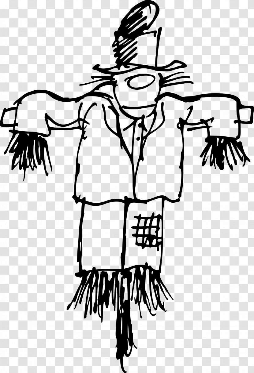 Line Art Scarecrow Clip - Drawing - Costume Design Transparent PNG