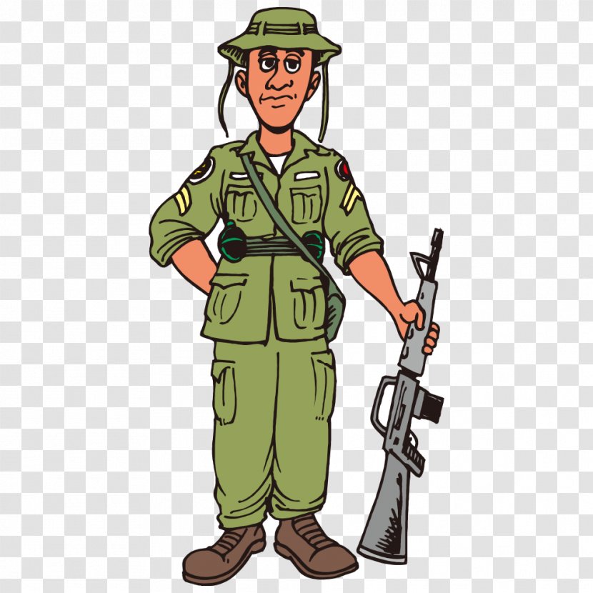 Soldier Cartoon Army - Non Commissioned Officer Transparent PNG