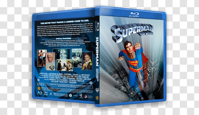 Superman Blu-ray Disc Extended Edition DVD Cover Art - Television Transparent PNG