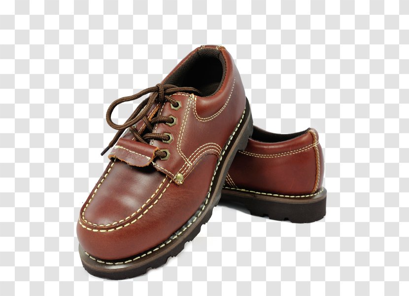 Leather Shoe Walking - Safety Boots Transparent PNG
