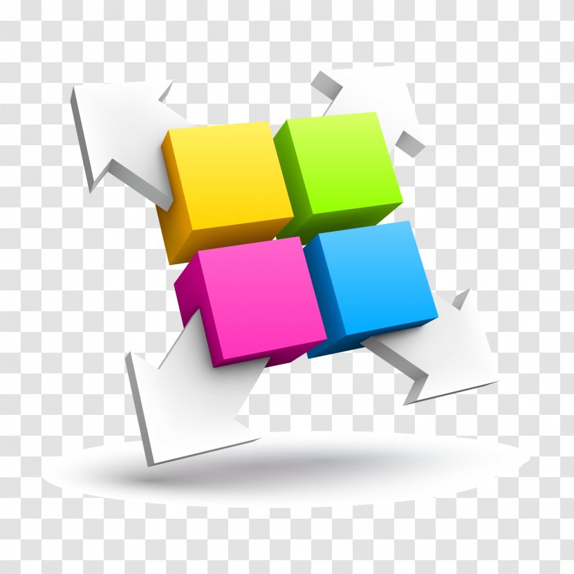 Vector Graphics Cube Three-dimensional Space Illustration Clip Art - Rubiks Transparent PNG