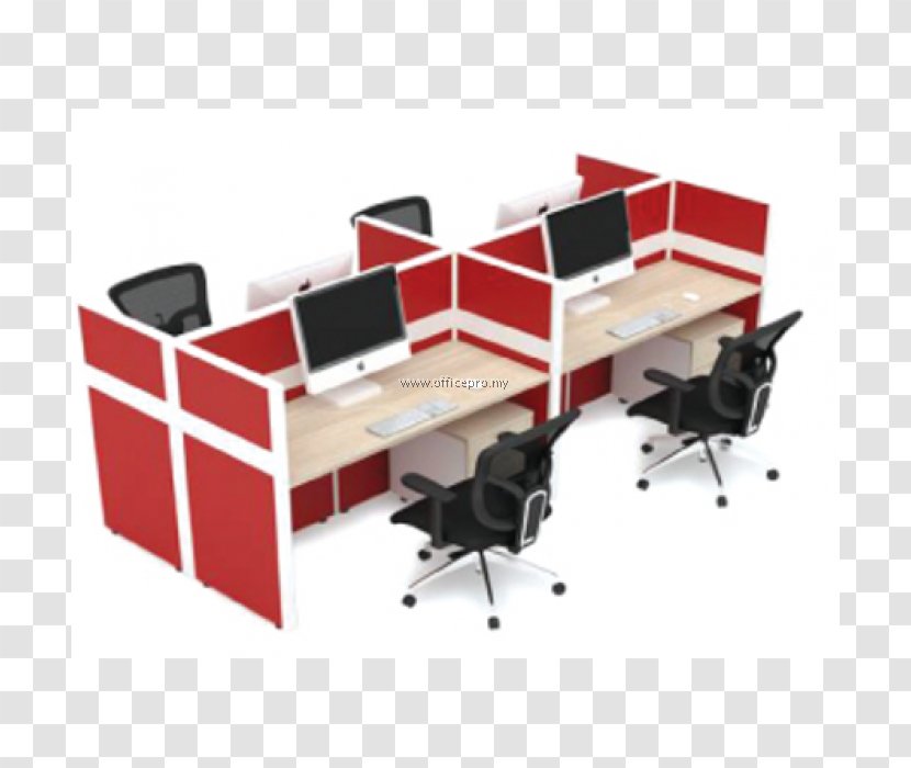 Desk Workstation Table Furniture Computer Cluster - Modular Design Transparent PNG