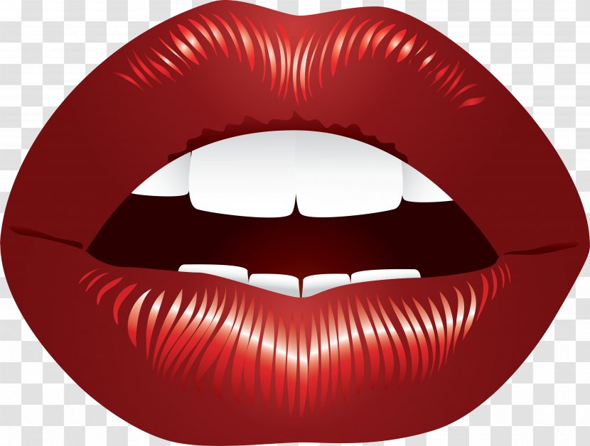 Lip Mouth Cartoon Clip Art - Flower - Transparent Transparent PNG