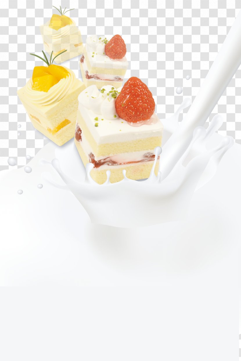 Yogurt Sponge Cake Poster Milk Food - Mousse - To Promote Its Goods And Transparent PNG