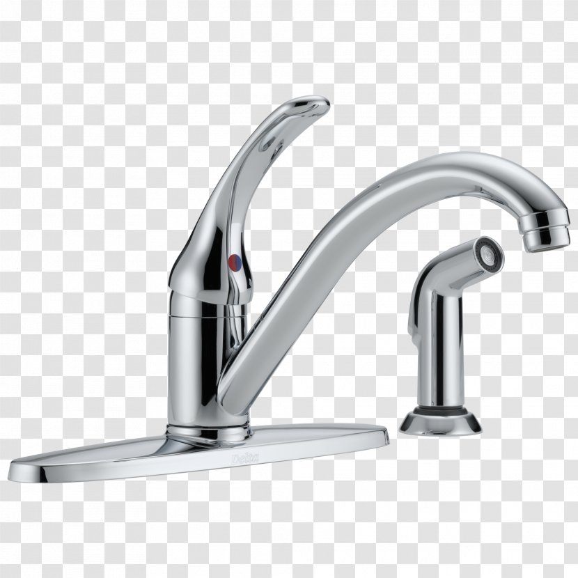 Faucet Handles & Controls Classic Single Handle Kitchen With Spray Plumbing Delta 400-DST - Sink - Elvis Death Photo Bathroom Transparent PNG