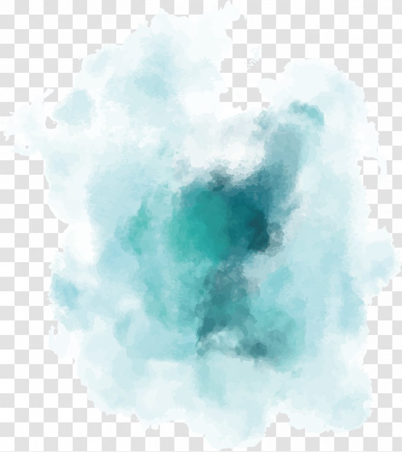 Watercolor Painting Euclidean Vector - Green - Gradient Blooming Transparent PNG